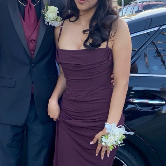 House of CB Plum Prom Dress - Picture 2 of 3